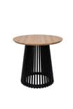 Table Ronde LAMELLO Noire – Plateau Bois, Piétement à Lattes | Vente en Gros, B2B – zdjęcie 8