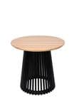 Table Ronde LAMELLO Noire – Plateau Bois, Piétement à Lattes | Vente en Gros, B2B – zdjęcie 6